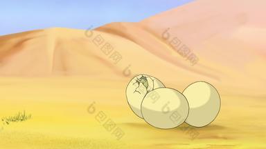 婴儿乌龟舱门蛋沙漠